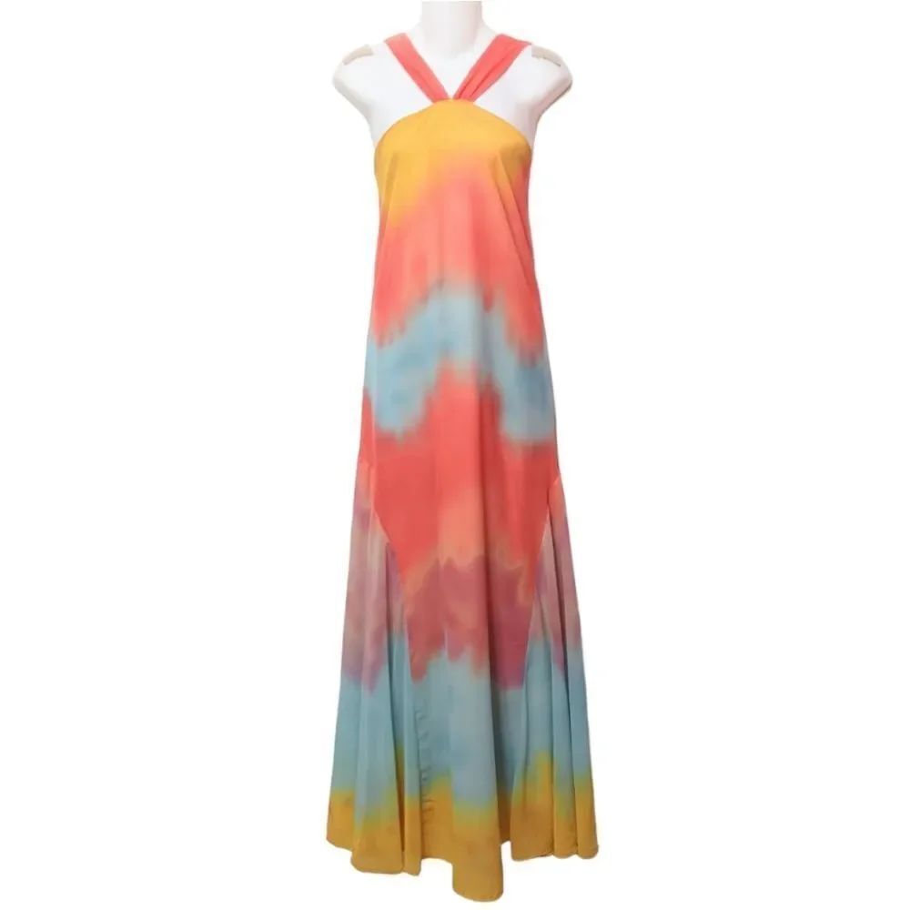 NWT SUNDANCE Mauna Loa Ombre Maxi Dress 12 - Picture 2 of 7